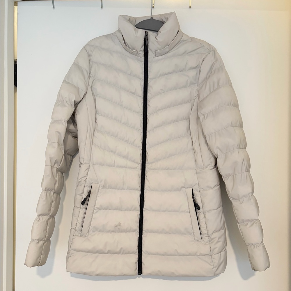 32 Degrees Lightweight Puffer Jacket Women’s Medium Silver Packable Coat